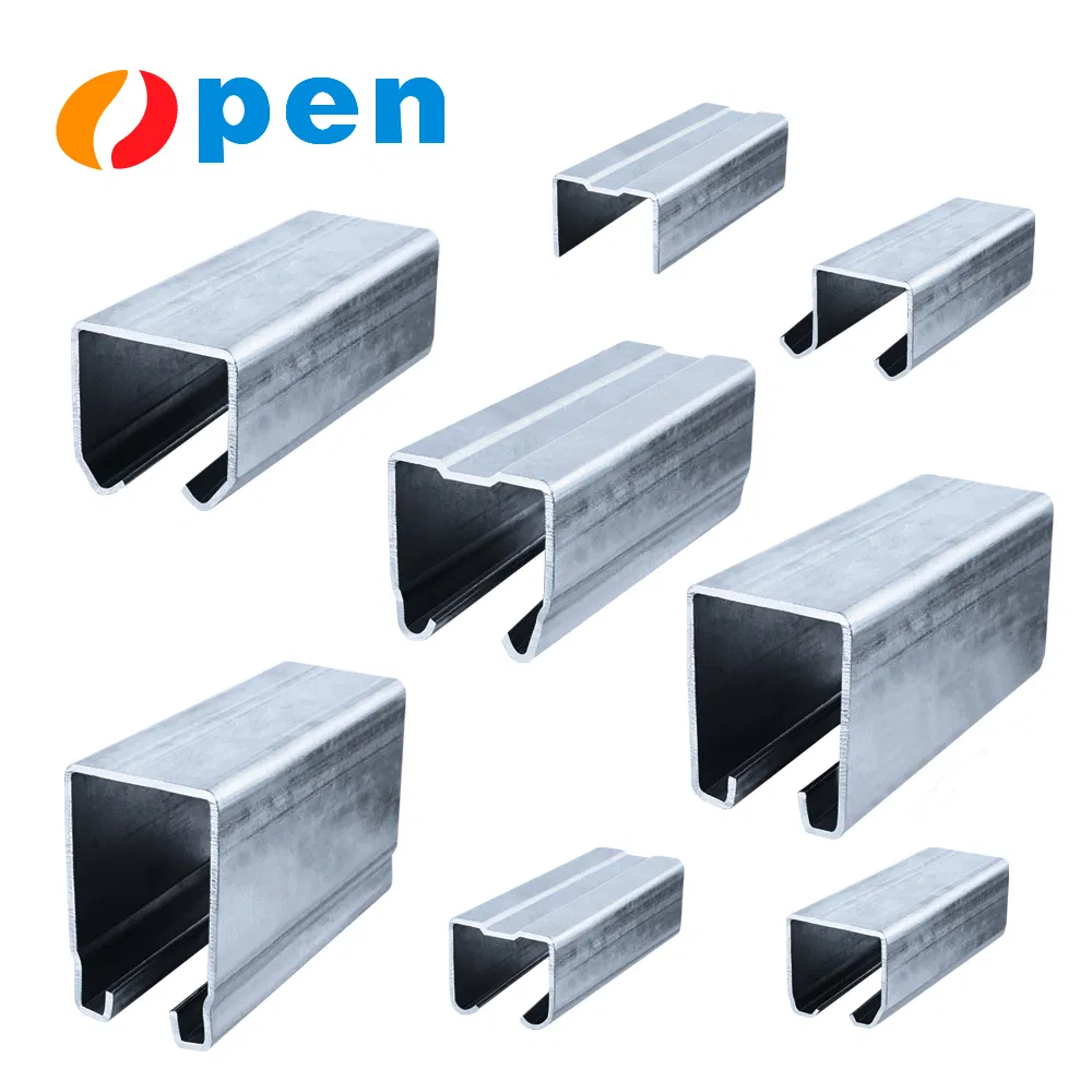 Industrial Door Custom Frame Steel Edge Frame, Steel Rail Sliding Door Track