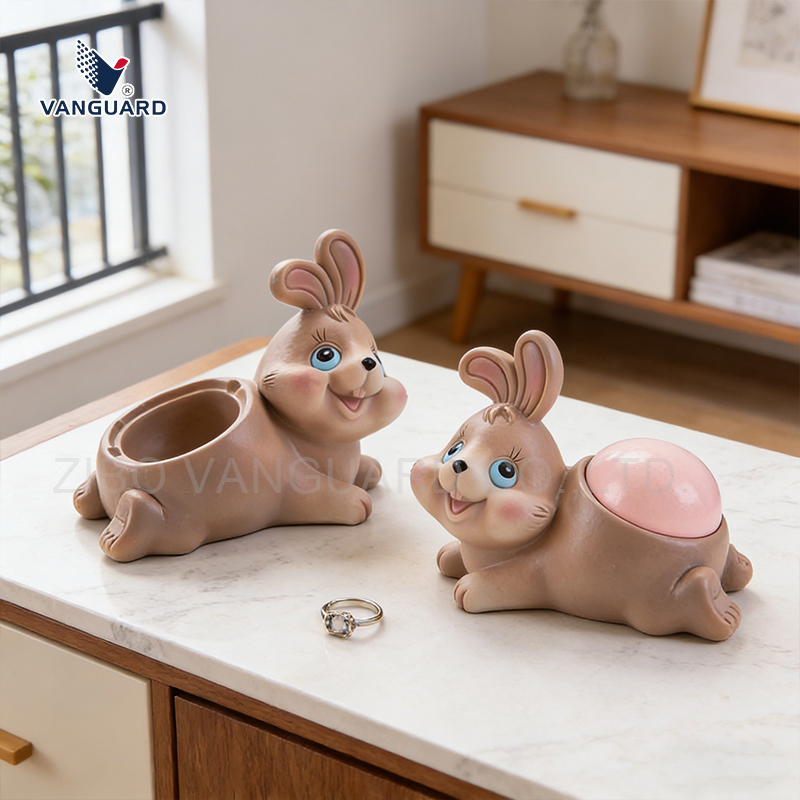 Rabbit Design Ornament Souvenir Gift Ware Custom Cute Resin Statue for Home Decoration