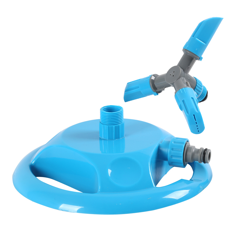 Popular 360 Degrees Outdoor Use Lawn Plastic Three Arm Rotating Garden Irrigation Water Sprinkler