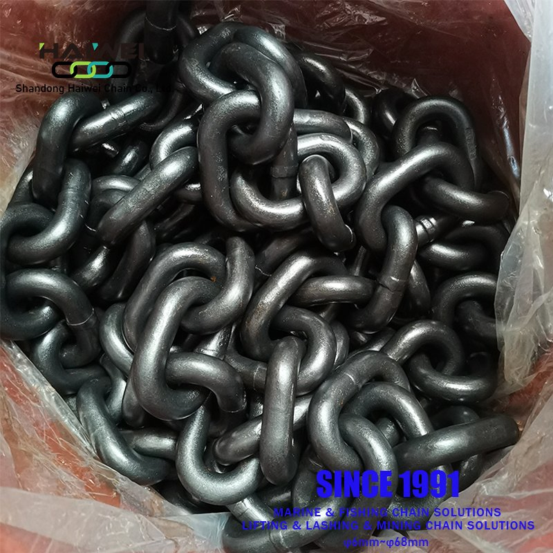 High Test Top Quality 20mn2 Black Painted 18*54/18*64/19*57 Hatch Cover Chains 30 Years Chains Professional Factory