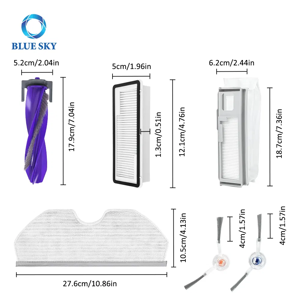 HEPA Filter &amp; Brush &amp; Bag &amp; Mop Cloth Replacement for Narwal Freo X Plus Robot Vacuum Cleaner Parts