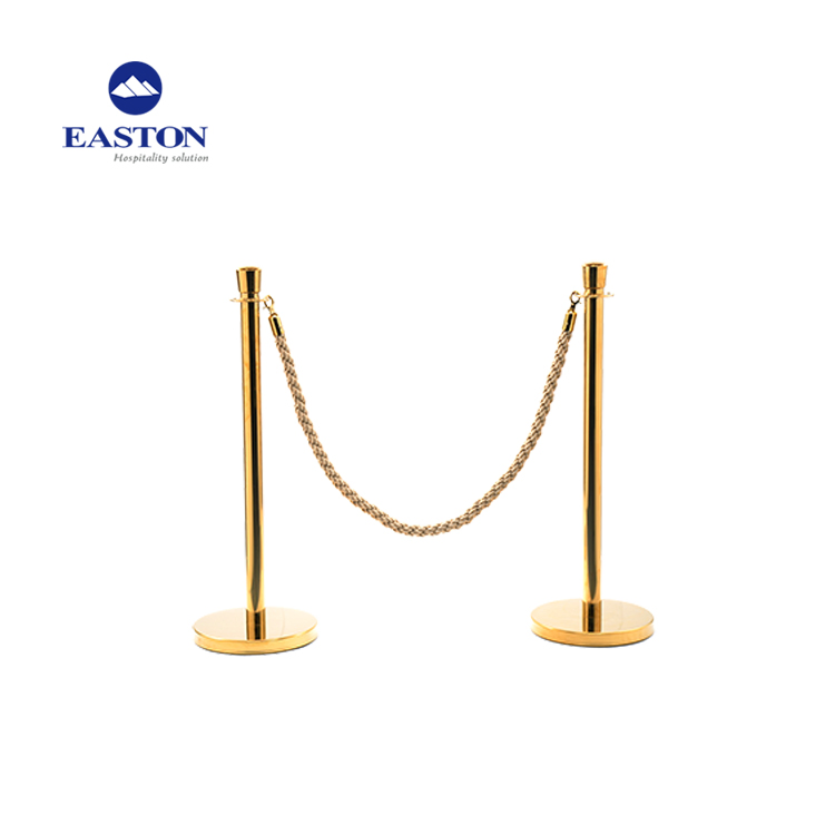 Hotel Custom Heavy Duty Stainless Steel Stanchion with Velvet Rope