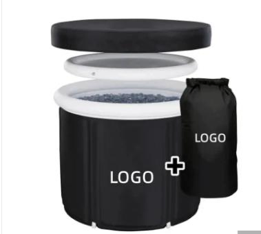 Portable Inflatable PVC Ice Bath Barrel with Lid for Cold Therapy