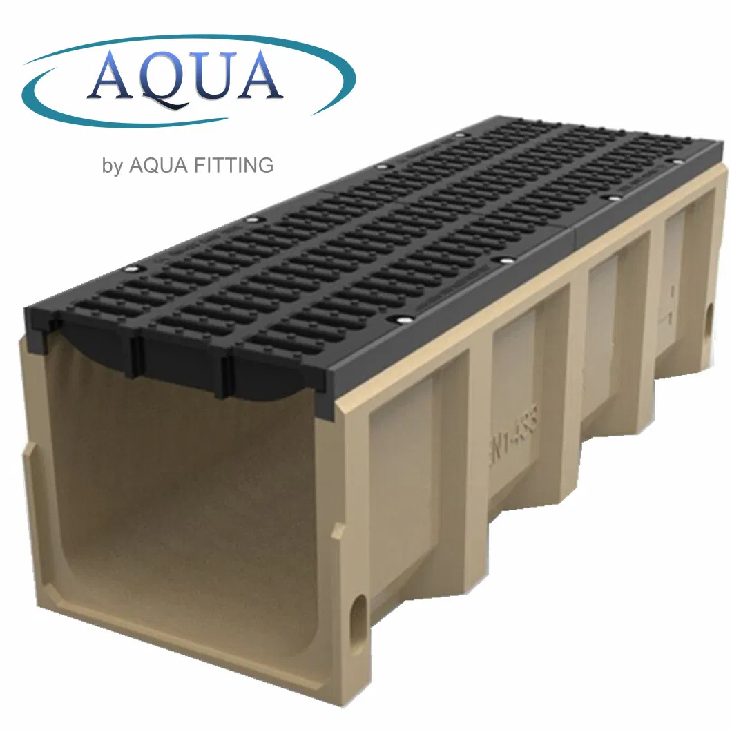 U-Shaped Channel Drainage Gully with Grate or Trench Covers