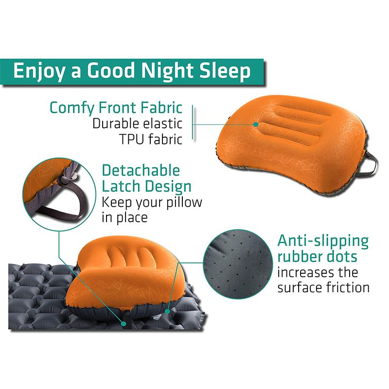 Comfort Neck Lumber Travel Lightweight Camping Pillow Inflatable Air Pillow