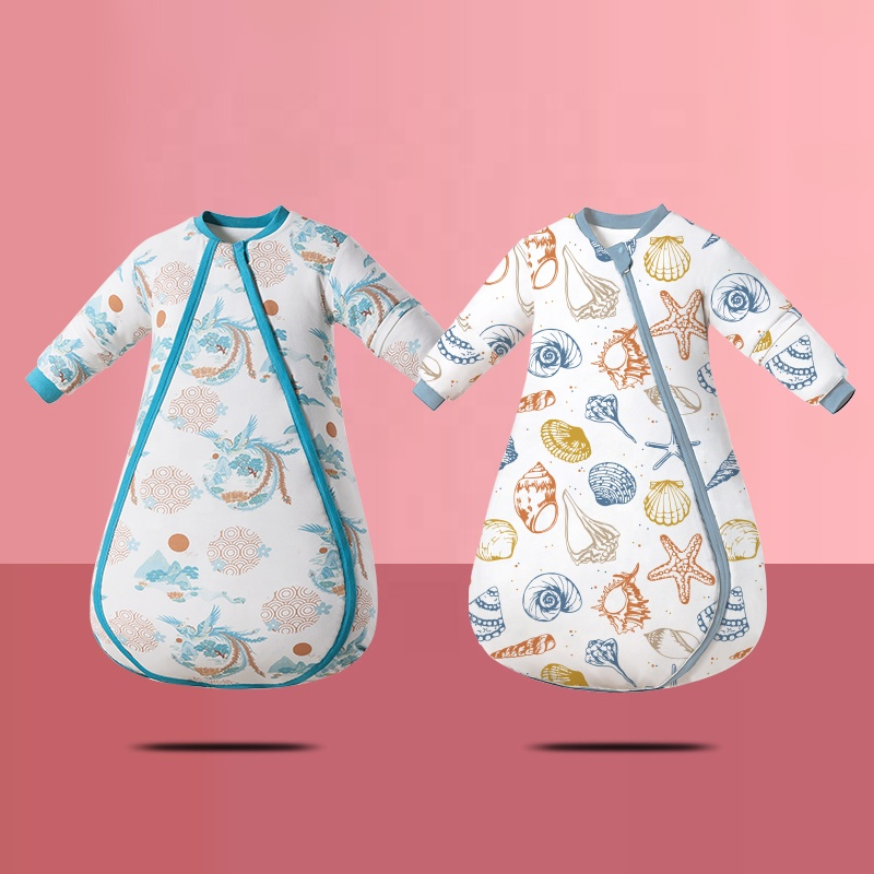 Wholesale Organic Cotton Infant Toddler Sleep Sack Constant Temperature Thickest Round Kids Baby Sleeping Bags