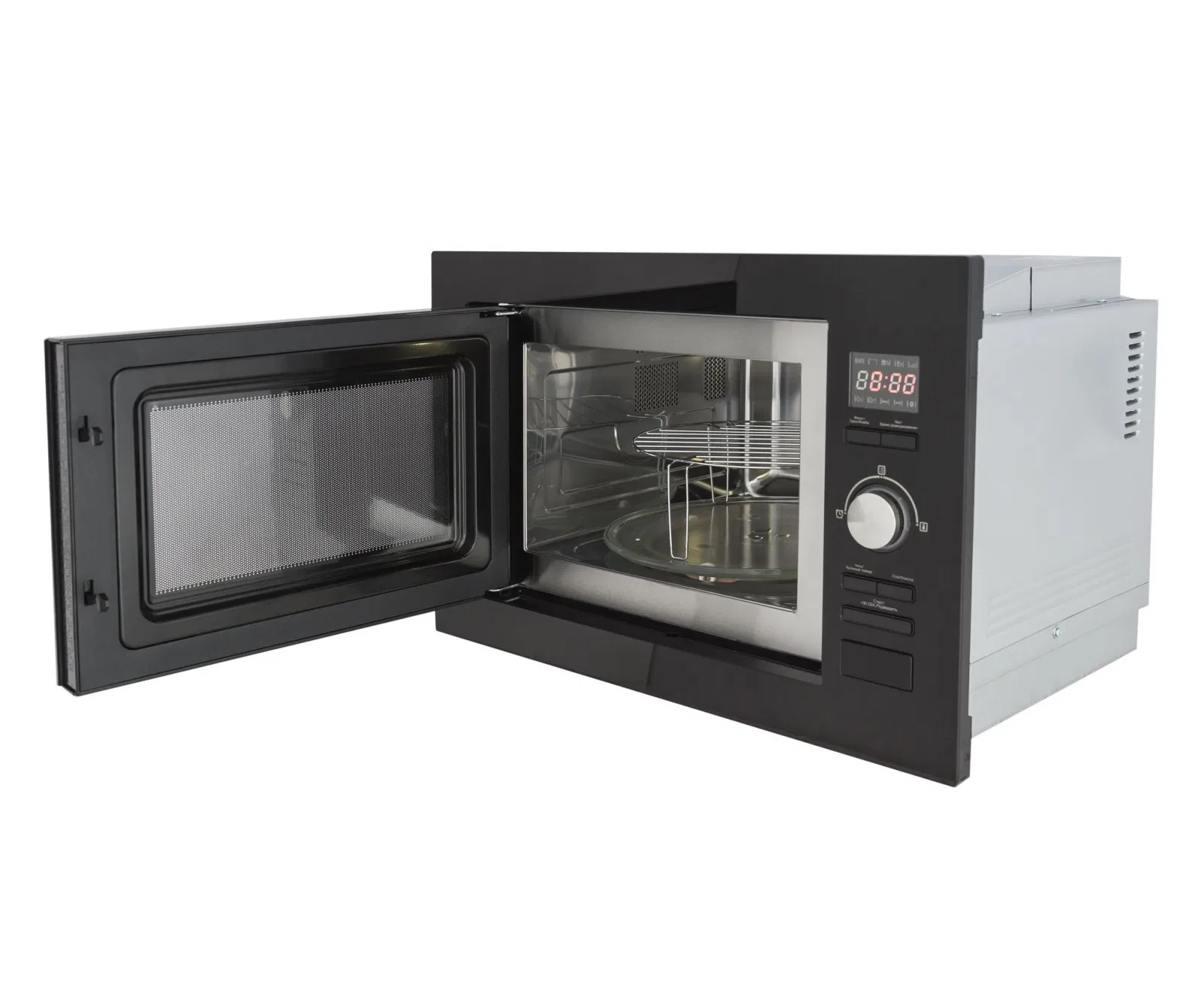 Full Black Microwave Oven Built in 25L with Grill