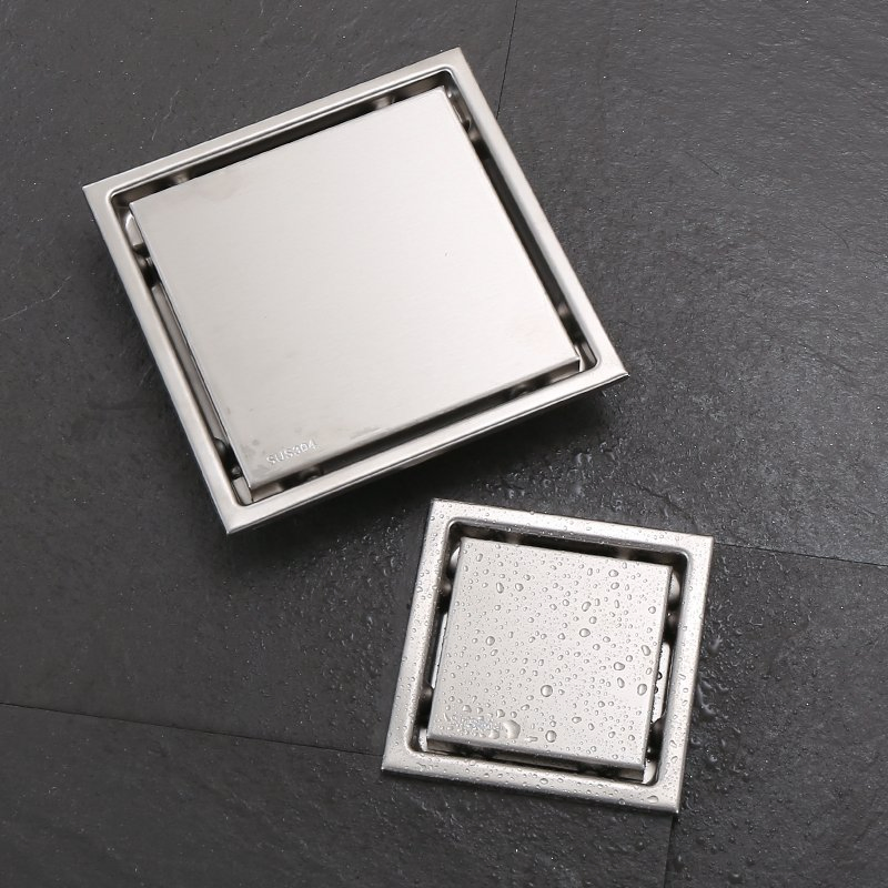 Скрытый напольный трап из нержавеющей стали с защитой от запаха