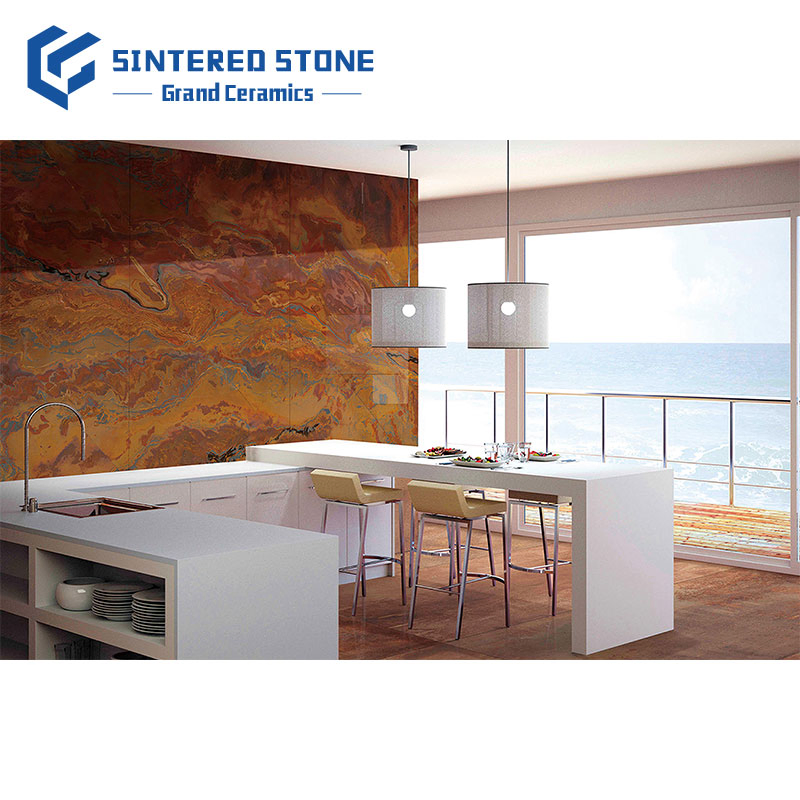 High Quality 1600X3200X6mm Sintered Stone Large Slab Customizable Size for Outdoor Dining Living Room Hall for Coffee Table