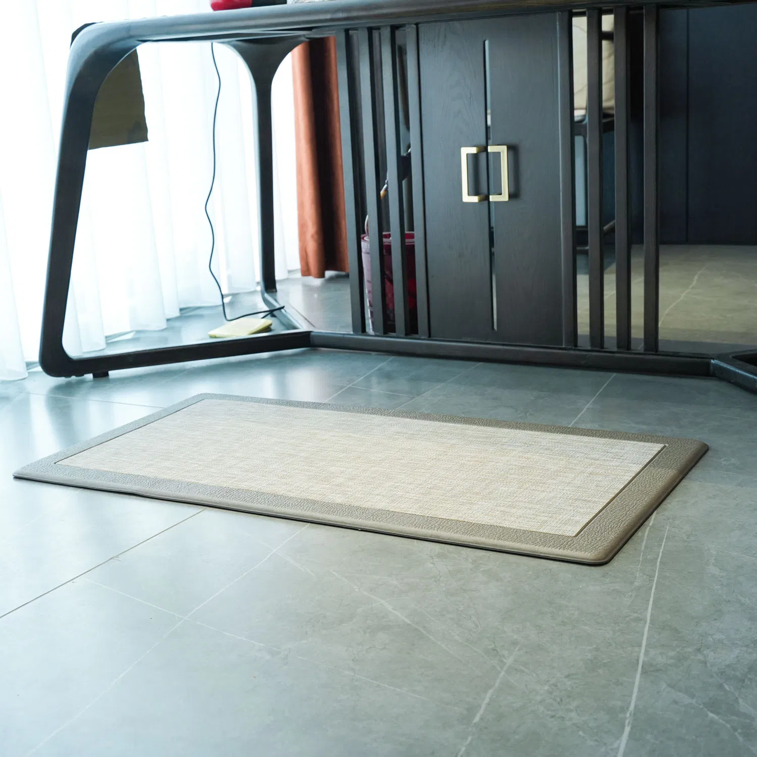 Textilene Surface Water and Oil Resistance PVC Kitchen Mat Anti Fatigue Home Mat