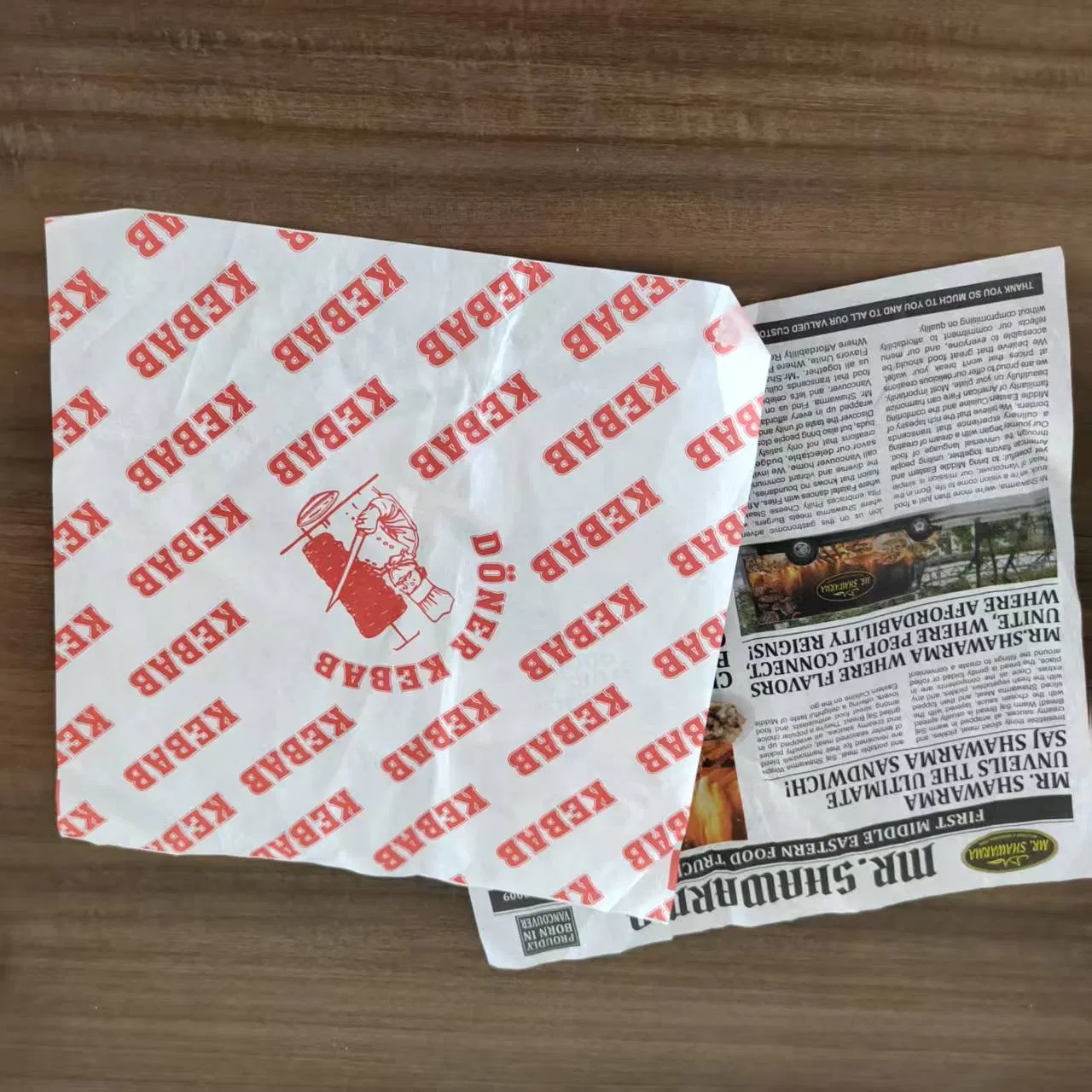 Oil-Proof Burger Wrap Baking Wax Greaseproof Placemat