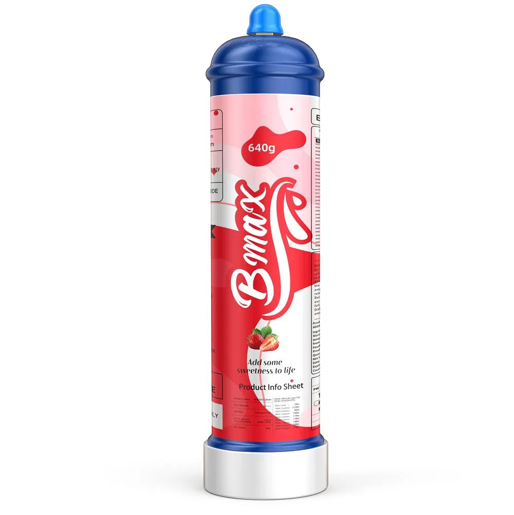 E942 Food Grade Wholesale 580g Nitrous Oxide Gas Cylinders N2o Cartridges Strawberry Flavor Nos N20 Whipped Cream Chargers