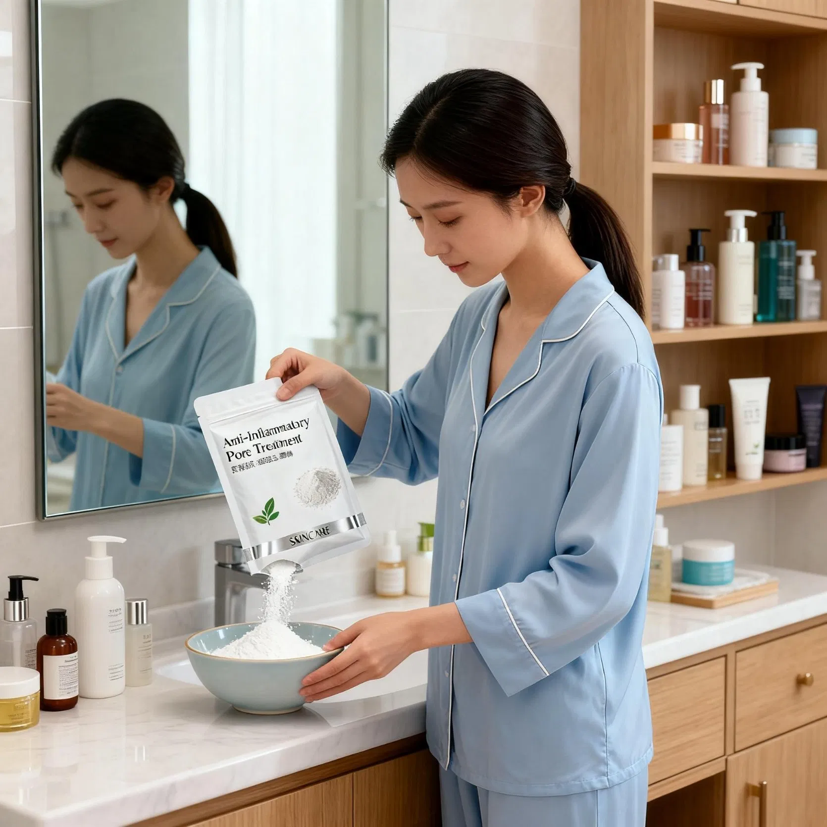 Bio-Collagen Infused Sodium Alginate and Xanthan Gum Face Mask for Hydrating and Firming Skin