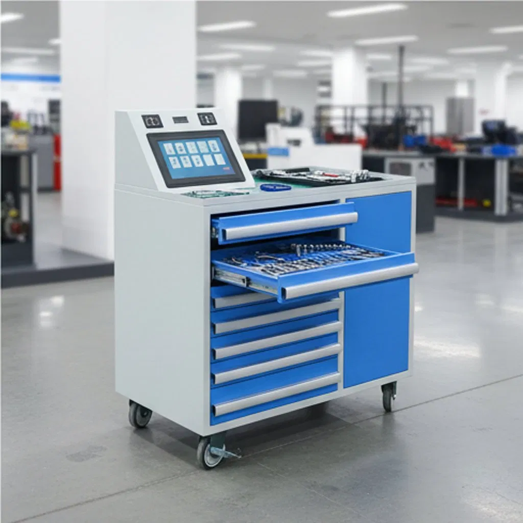 Vanma Unique Fingerprint Module Shock-Resistant Material Sparkling Tool Management Trolley