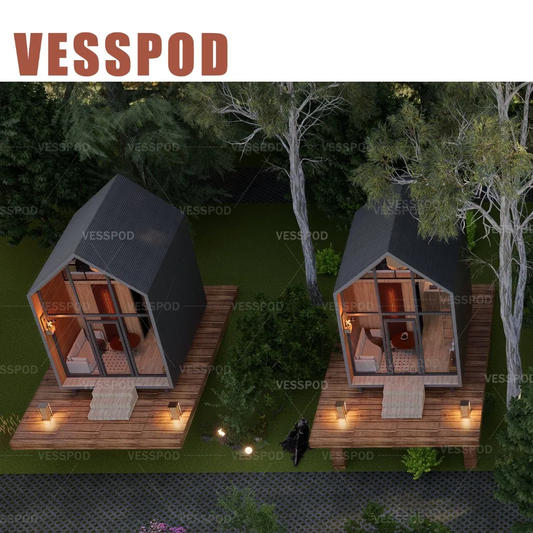 2025 New European Standard Modern Tiny House Prefab Luxury Triangle House a Frame House Resort in Forest Prefab Villa