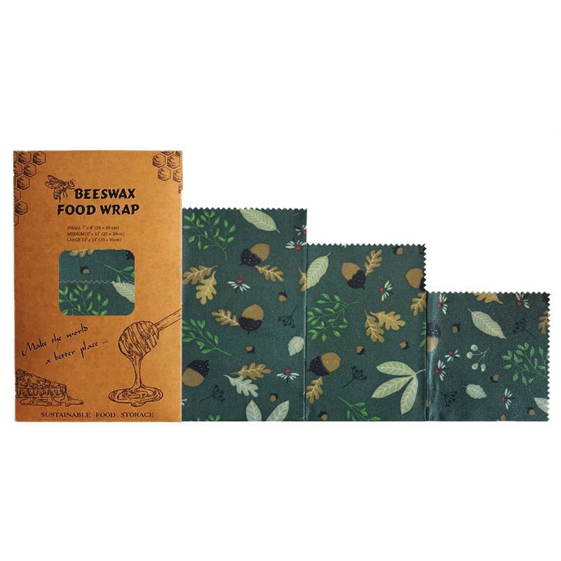 Organic Cotton Beeswax Preservation Cloth Reusable Fruit Bread Wraps Bag