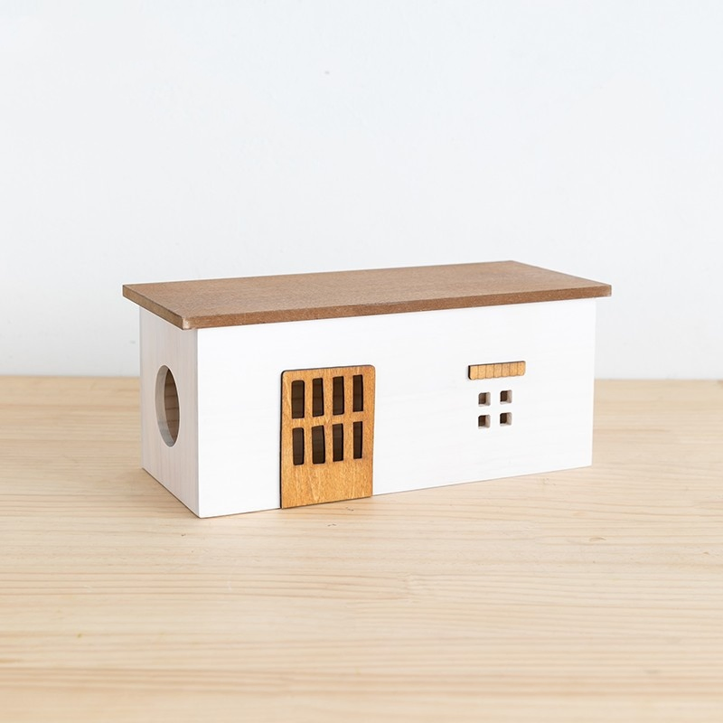 Solid Wood Kitchen Tissue Box and Bathroom Toilet Paper Roll Dispenser