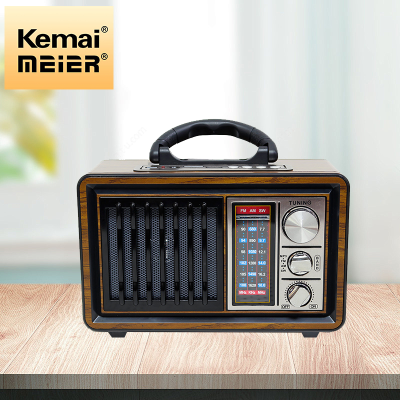 Factory Hot Sale Retro Portable Radio FM Am Sw Multiband Radio Rechargeable AC DC Bt USB Home Remote Radio