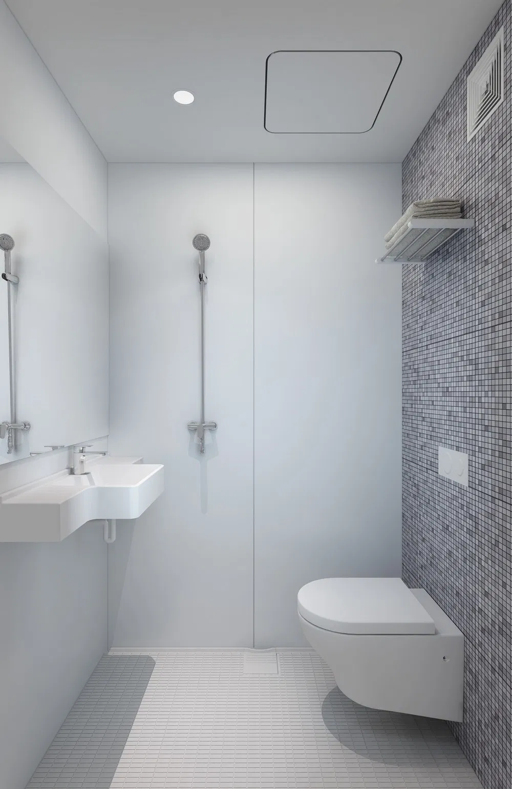 Tona Integrated Bathroom Prefab Toilet Bathroom Walk in Shower Enclosure