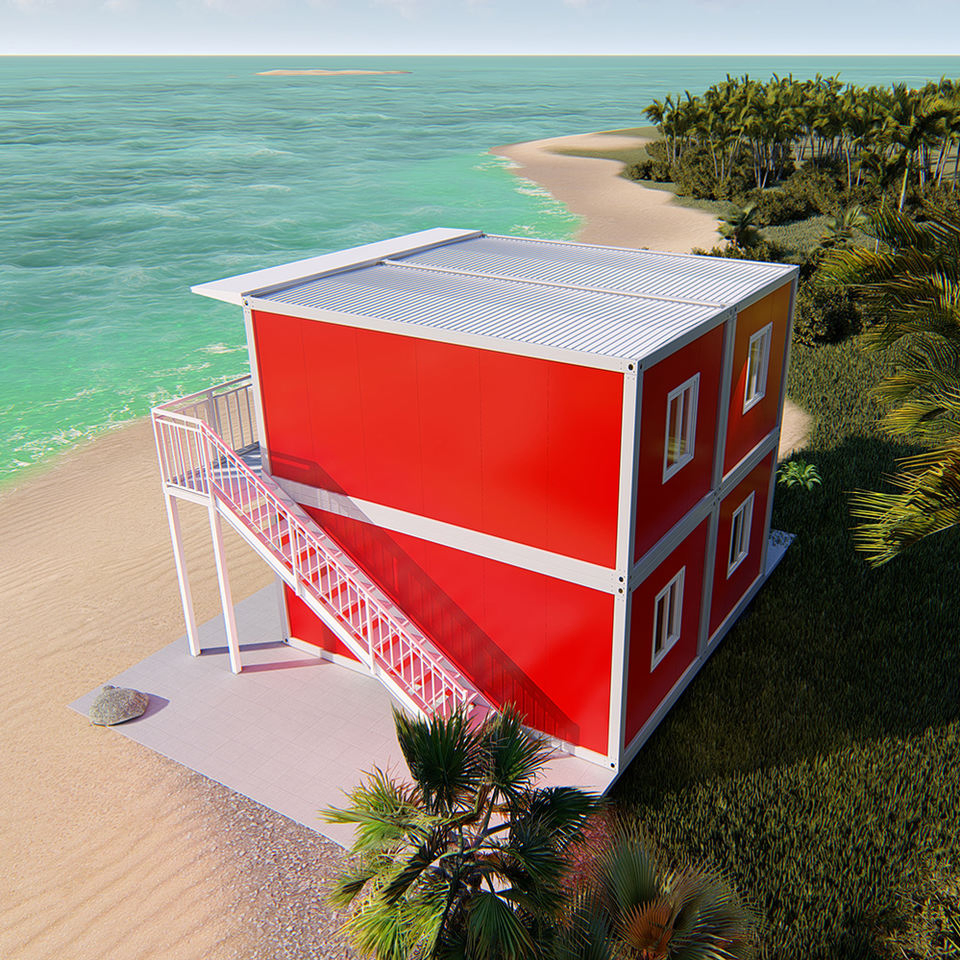 Multistory Beach Construction Container Portable House Steel Structure