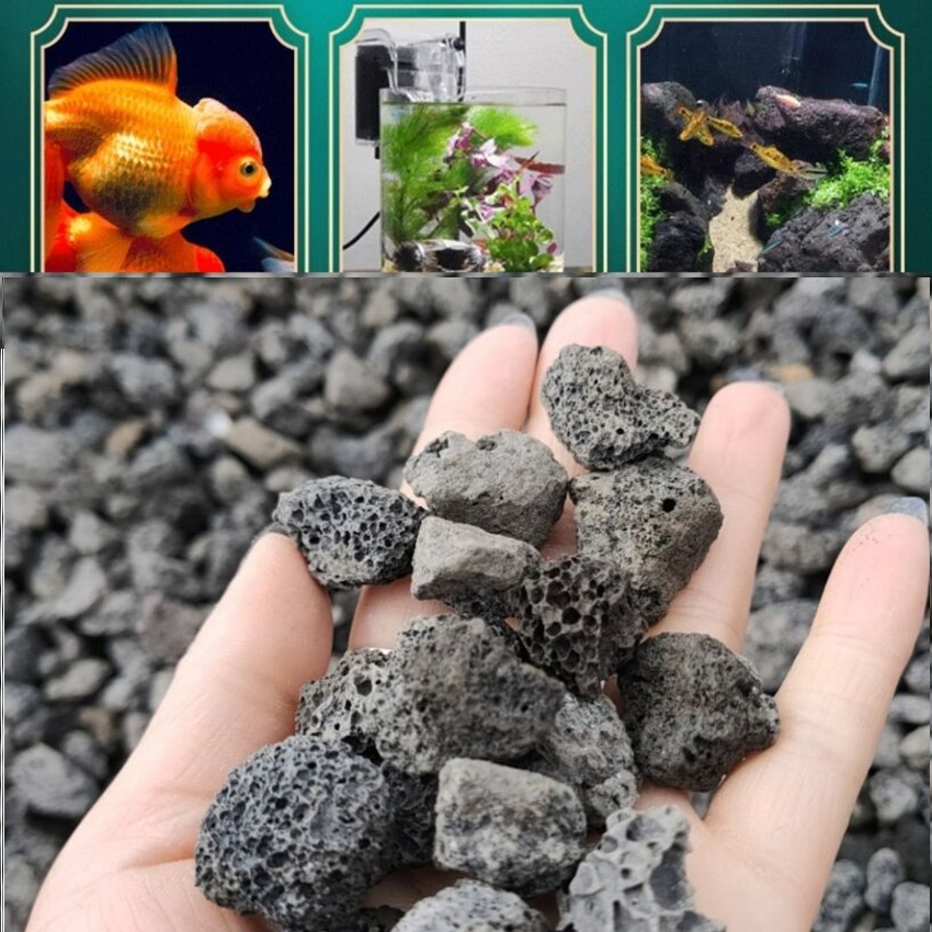 Garden Decorated with Natural Volcanic Rocks, Aquarium Decorated with Clean Volcanic Rocks