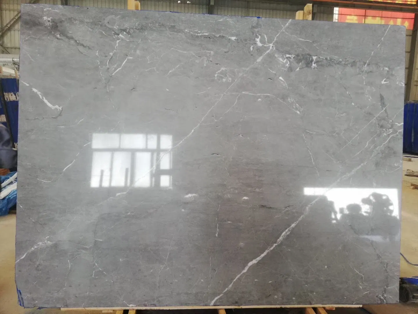 Natural Grey Fantastic Jumbo Marble Customized Size Black White for Countertop and Big Slabs/Tiles