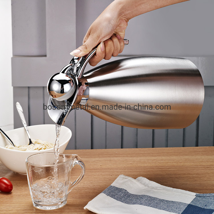 China Kitchenware Hotel Serving Stainless Steel Coffee Pot Coffee Silver Color Jug