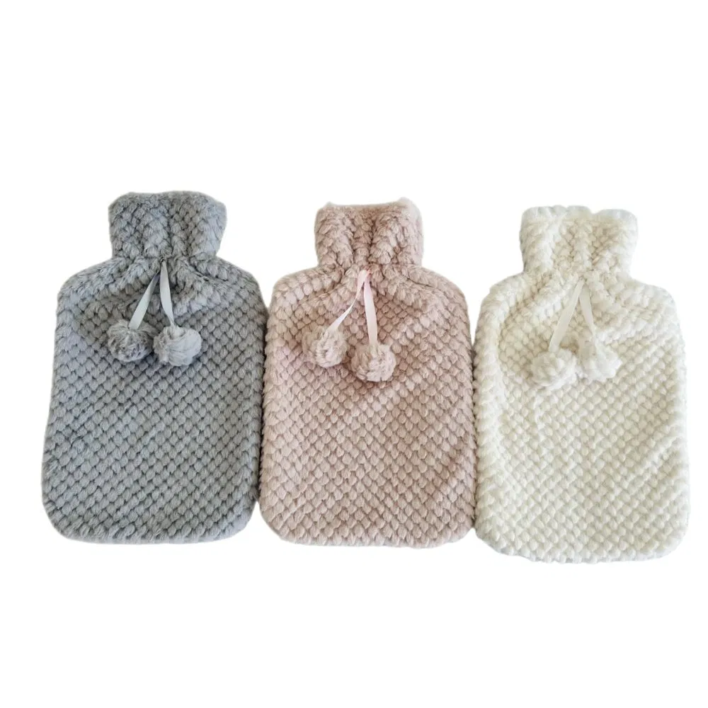 Hot Selling 2 Litres Rubber Bottle Soft Plush Cover High Capacity Hot Water Bag