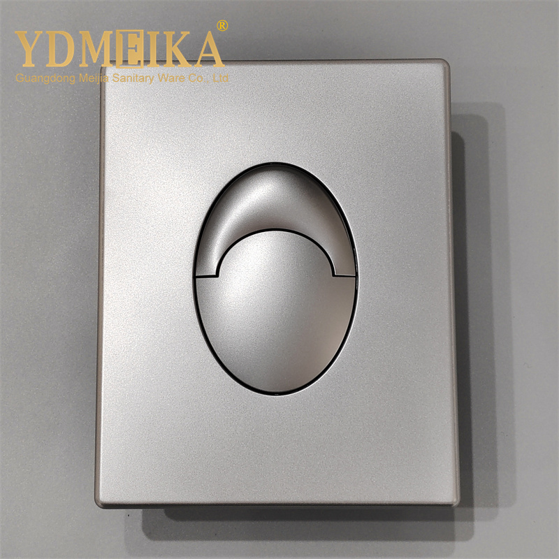 Wall Mounted Concealed Cistern Matt Chrome Silver Dual Square Push Button Panel