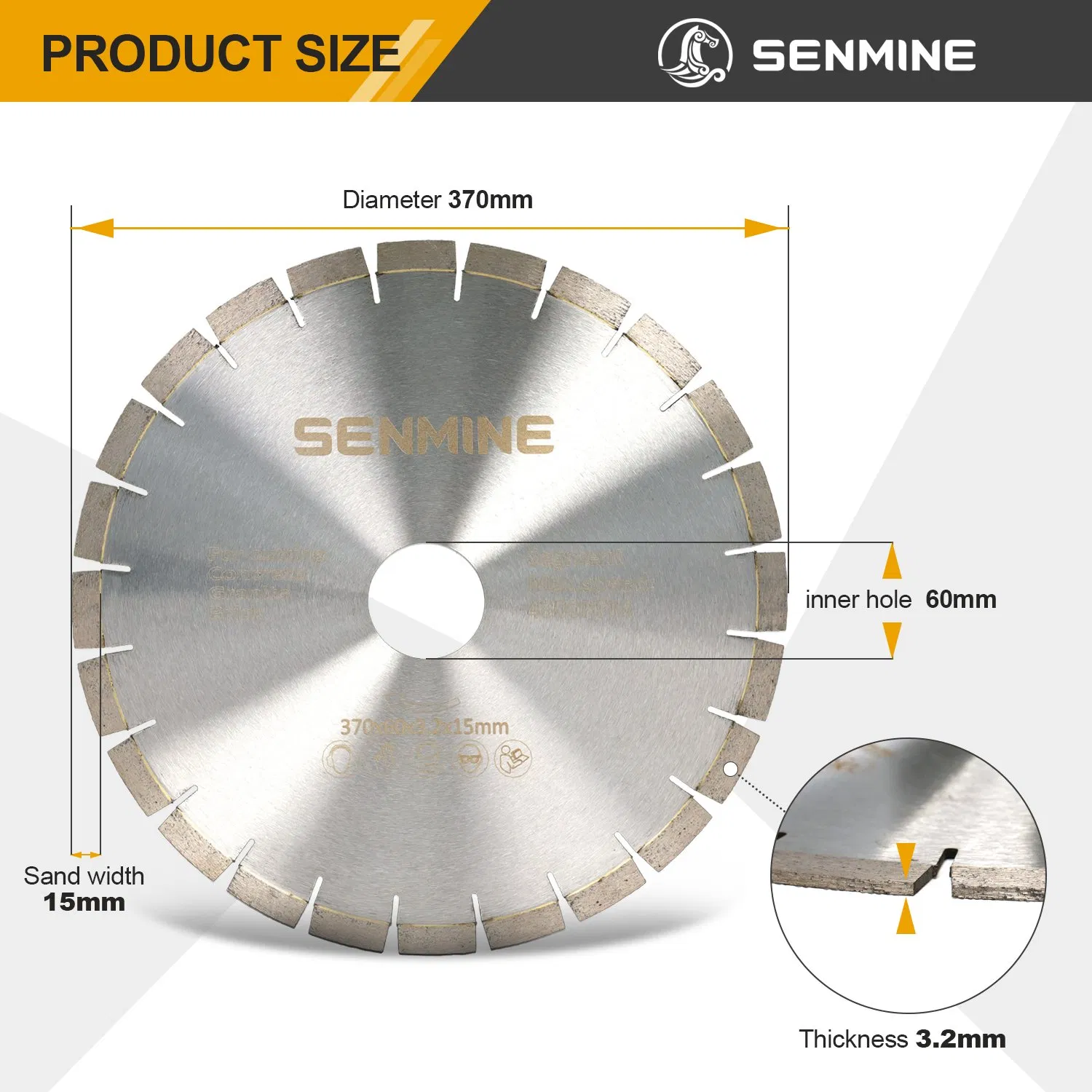 Cuts Through Reinforced Concrete with Minimal Wear and Tear Kept Concrete Saw Blade