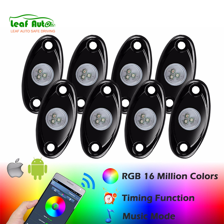 Комплект RGB LED подсветки днища 8 ламп с Bluetooth
