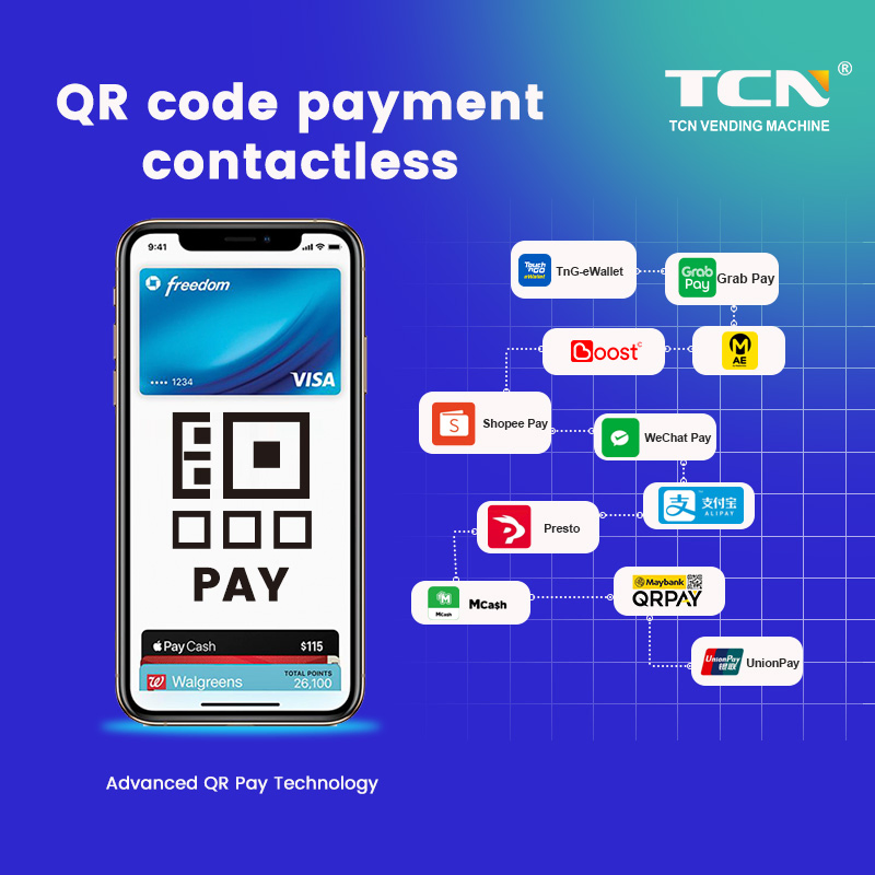 Tcn Chinese Manufacturer Snack Vending Machine 10.1 Inches Touch Screen Vending Machine