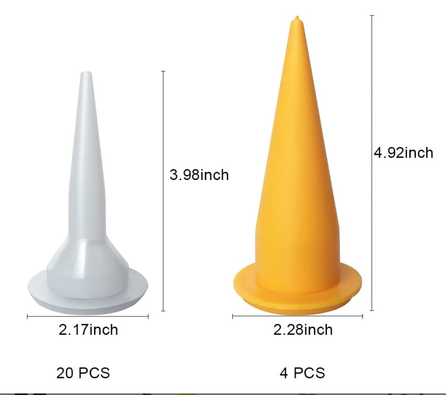 K-027-Sausage Caulking Gun Tips and Plastic Cone Nozzle Plastic Caulk Nozzle