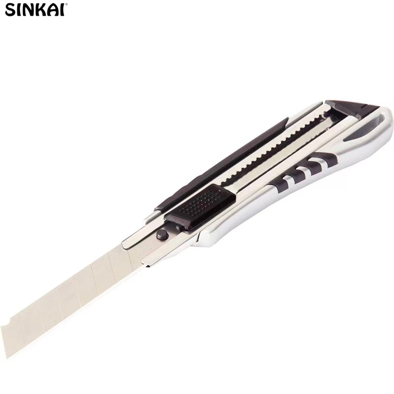 Factory Direct Supply Box Cutter Utility Knife 9mm 18mm Slide Open Stainless Steel Blade Plastic Handle Industrial Grade