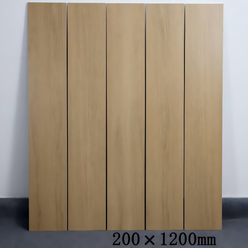 Керамическая плитка под дерево 200x1200 мм, темно-коричневая