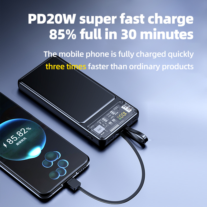 Пауэрбанк 10000 mAh с быстрой зарядкой PD QC3.0
