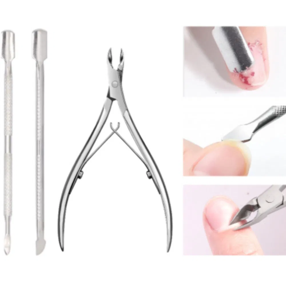 Hot Sale Silver Stainless Steel Nail Removal Three Sets Dead Skin Scissors