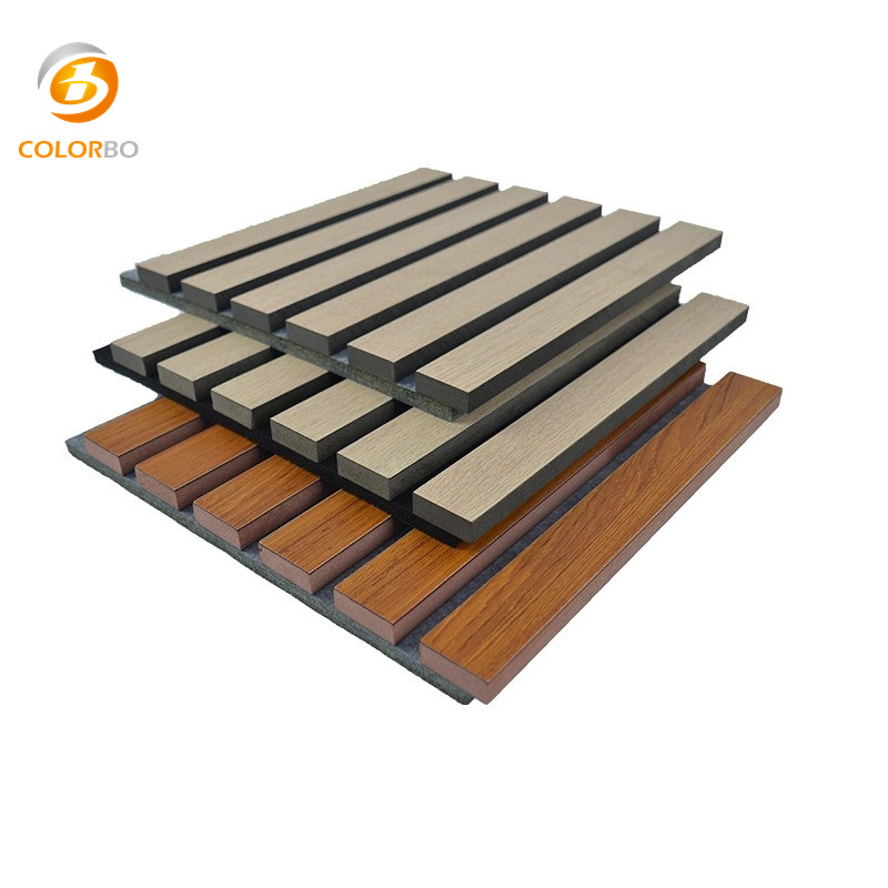 High Level OAK Melamine surface 2400*600mm wood slat groove panel