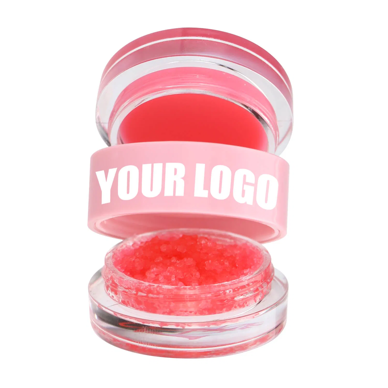 Moisturizing Pink Lip Scrub and Balm with Custom Logo