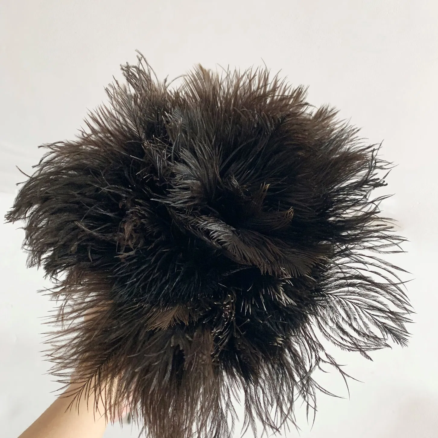 Super Soft Real Ostrich Feather Duster Bamboo Handle Natural Finish Brown Wood Home Furniture Duster Bamboo Ostrich Feather Duster