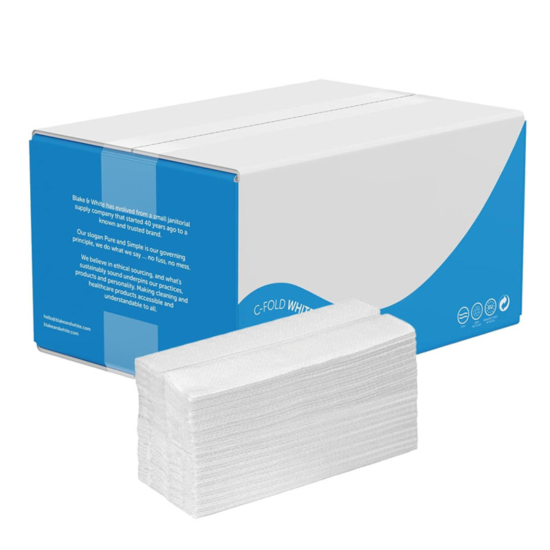 Custom Paper Towel with Logo 10X11in Folded Size 100/200sheets 1ply Recycled Paper C Fold Hand Towel Branded Towel Paper Towel