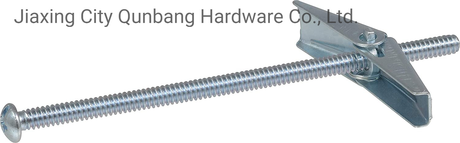 Qbh Carbon Steel Bright Spring Toggle Wing Concrete Toggle Drywall Stud