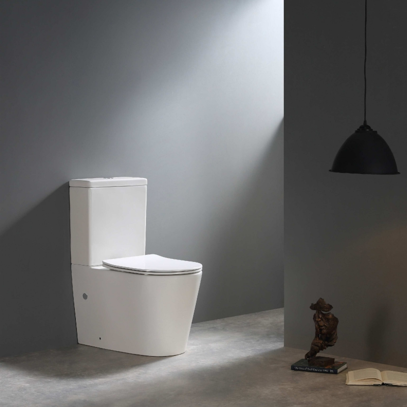 Luxury Villa Building Material Watermark Standard Ceramic Bathroom Rimless Flush Floor Mounted S-Tap UF Seat Cover Two Piece Toilet