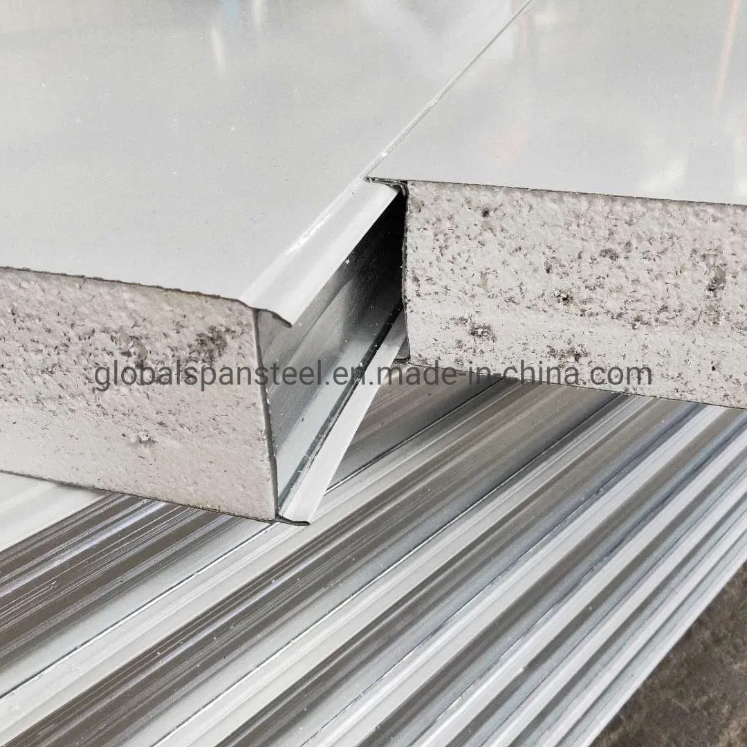 Insulated Prefab Stainless Steel Panels Sandwich Construction Exterior Wall Structural EPS Sandwich Ceiling Panel for Wall and Roof