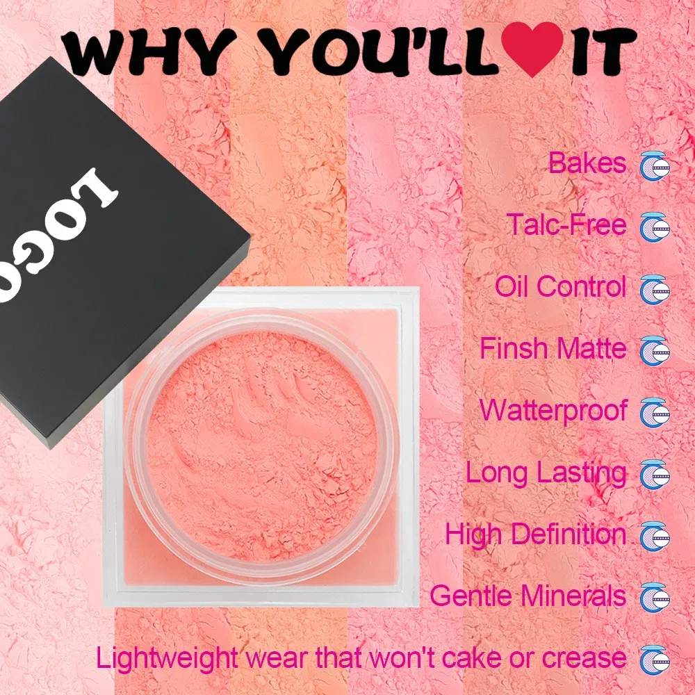 Loose Powder Blush Makeup Vegan Pigment Blush Private Brand