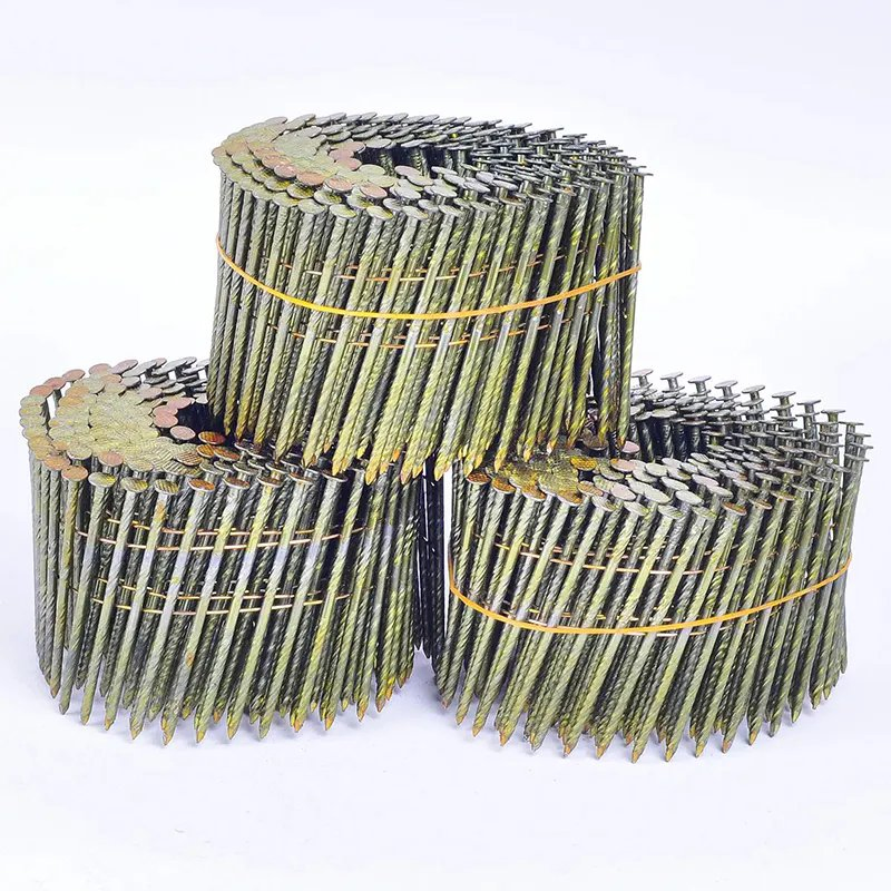 Wholesale 1 3/4 Coil Roofing Nail Galvanized Steel Common Nail with Smooth Shank 3 1/4 Galvanized Ring Shank Pallet Coil Nail