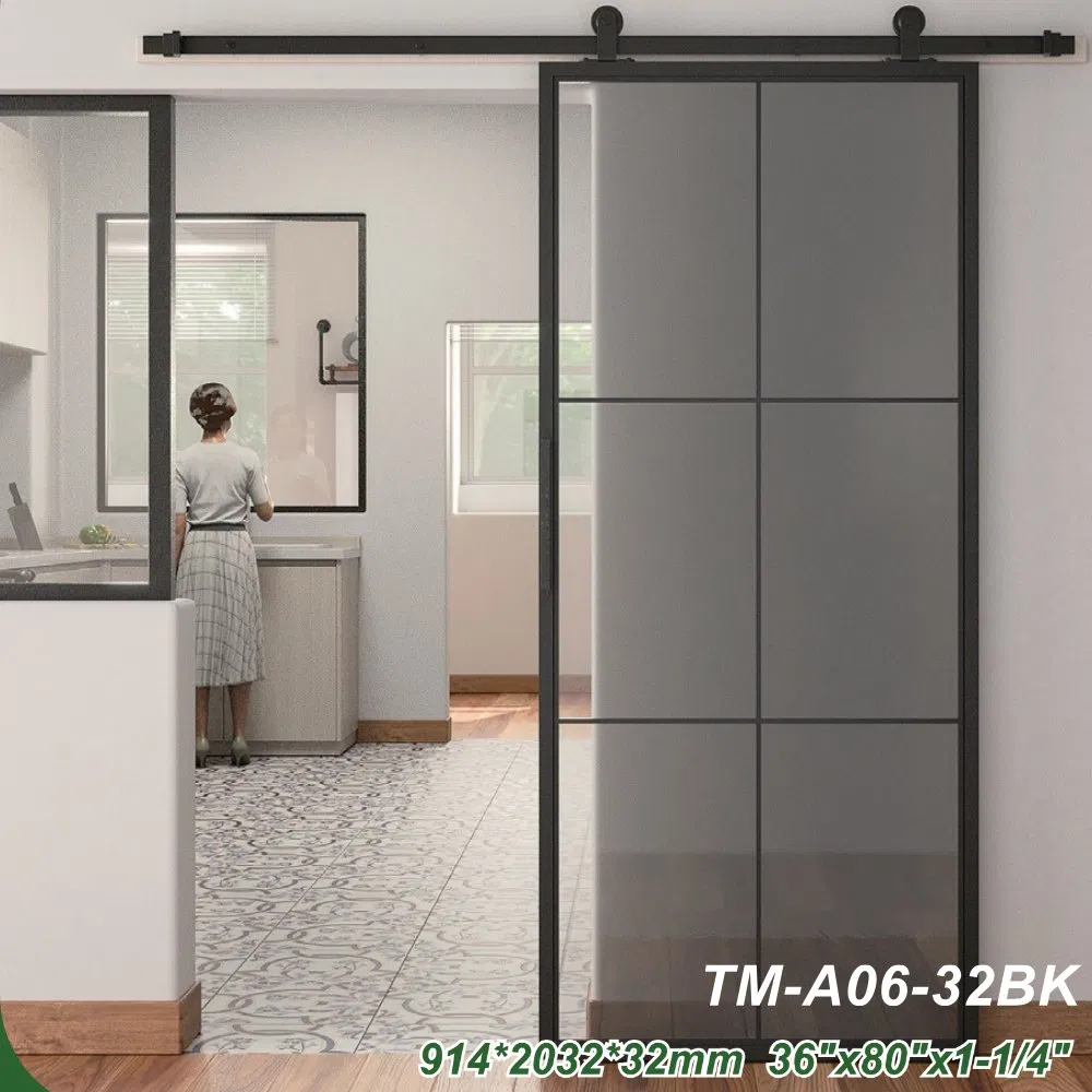 Gray Steel Framed Door with Glass