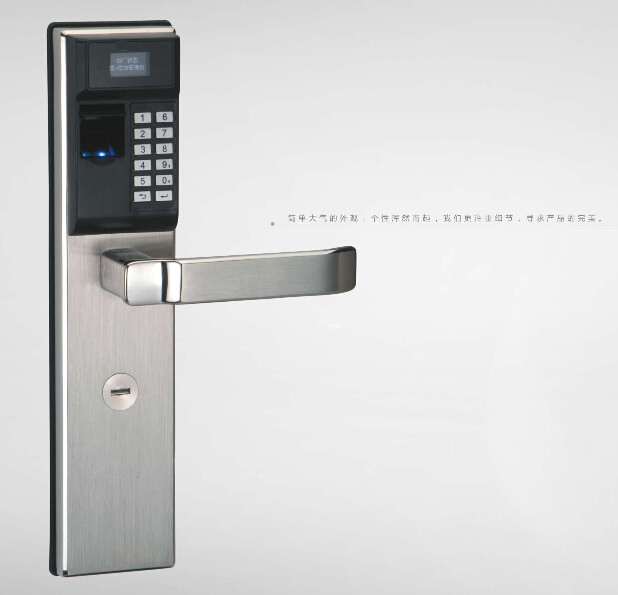 Black Smart IC Card Intelligent Door Lock Fingerprint