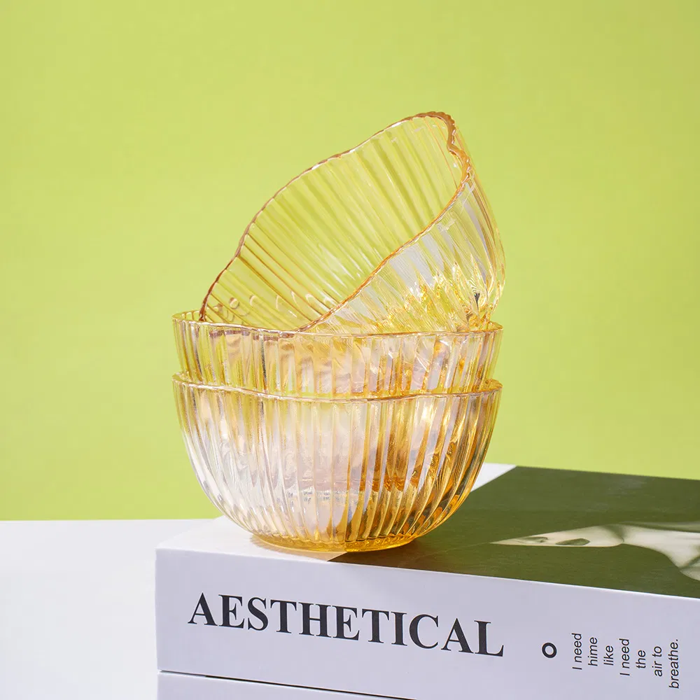 New Wholesale Custom 250ml Empty Glass Bowl for Fruit Salad, Ice Cream, and Candy