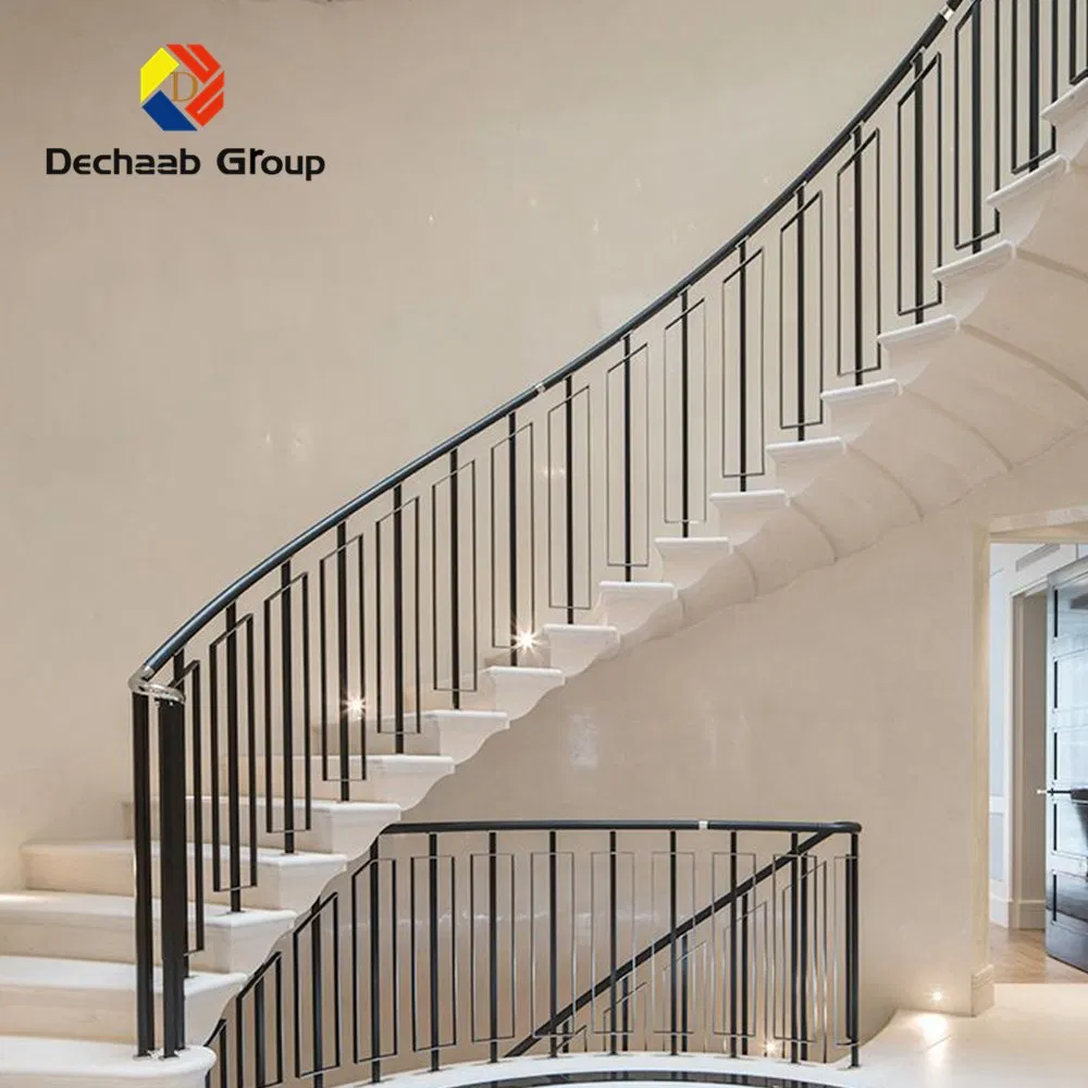Arc Rustic Style Stainless Steel Metal Round Stair Railing